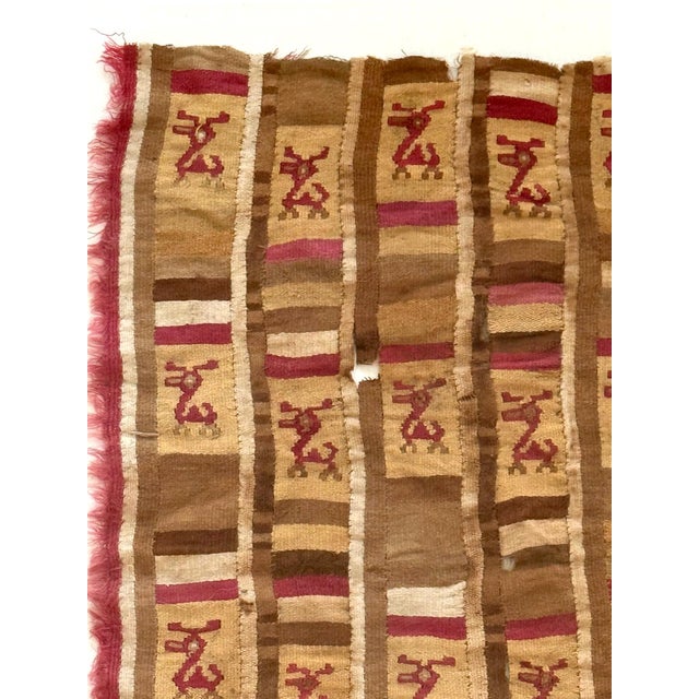 Framed Finely Woven Pre-Columbian Pictorial Textile Chimu Musuem Quality For Sale - Image 10 of 14