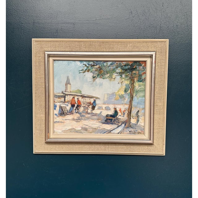 Knut Norman, City Motif, 1950s, Oil Painting on Panel, Framed For Sale - Image 14 of 14