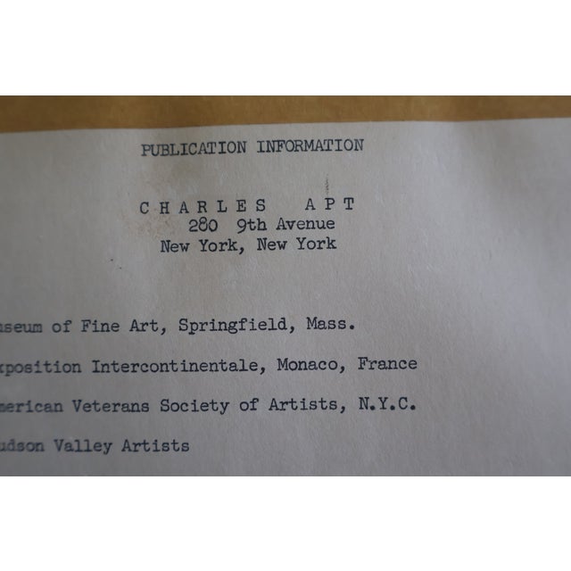 Circa 1967 Charles Apt Thoroughbred Paddock Oil Painting—Gallery Framed For Sale - Image 10 of 16