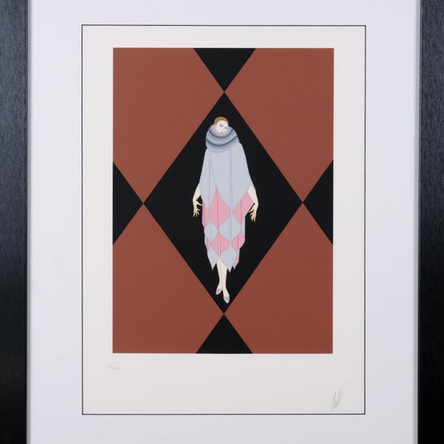 Excellent 1979 Print and Excellent Frame Erte "Manhattan Mary IV" Hand Signed & Numbered Limited Edition 241/300 Framed &...