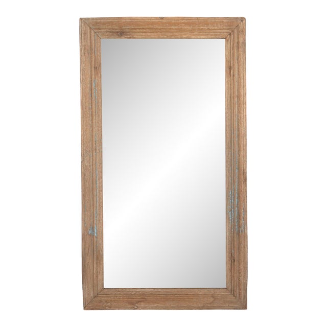 Vintage Indian Teakwood Mirror For Sale
