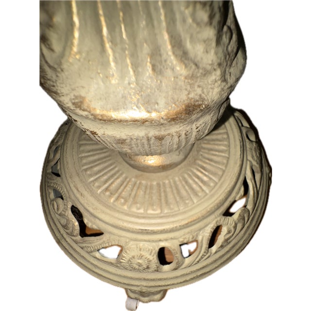 Vintage 1920s Spanish Revival Barley Twist Cast Iron Bridge Floor Lamp For Sale - Image 13 of 14