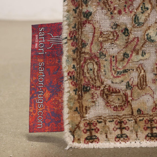 Vintage Cotton Wool Thin Knot Rug, Turkey For Sale - Image 9 of 16