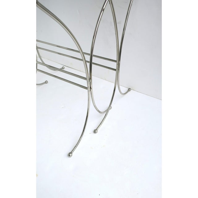 Chrome and Glass Nesting End Side Tables, Midcentury Modern, Mid-20th Century For Sale - Image 13 of 14