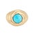 Modern Mid 20th Century Turquoise Swirl Ring Size 9 Estate 14k Rose Gold Cocktail Fine Jewelry For Sale - Image 3 of 7
