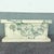 Unique vintage credenza featuring a softly crackled cream finish with an expressive hand-painted botanical design in muted...