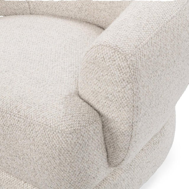 U Back Club Upholstered Swivel Chair For Sale - Image 4 of 11