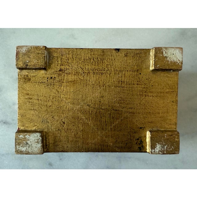 Vintage Italian Florentine Domed Wood Box For Sale - Image 11 of 11