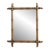 French 1920s Rectangular Faux Bamboo Walnut Mirror with Brown Patina For Sale