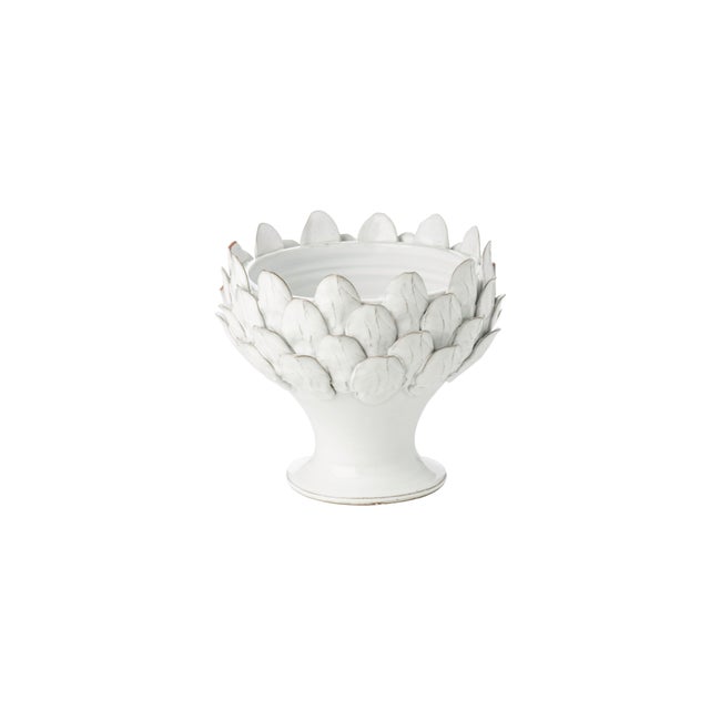 2020s White Artichoke Footed Centerpiece, Large For Sale - Image 5 of 5