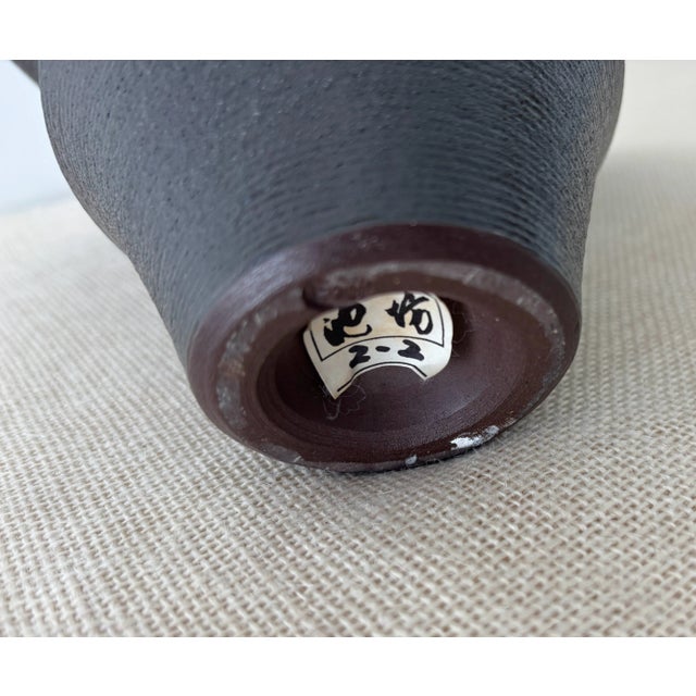 Striking Modernist Studio Art Pottery "Vase 028" by Nozumi Fujii, Japanese Ceramicist For Sale - Image 10 of 11