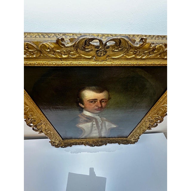 18th Century Georgian Naval Oil Portrait of Captain Gamaliel Nightingale For Sale - Image 12 of 18