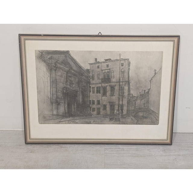 Gray Fondamenta S. Maria Formosa, 1960s, Lithograph For Sale - Image 8 of 8