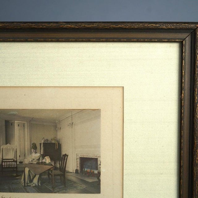 Tan Antique Wallace Nutting Prints, ‘Lady Arabecca” & “A Fine Effect" Interior C1920 - Set of 2 For Sale - Image 8 of 18