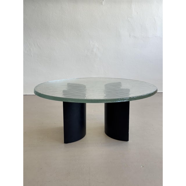 Coffee Table in Cast Glass and Travertine from Heinz Lilienthal, 1970 For Sale - Image 4 of 8