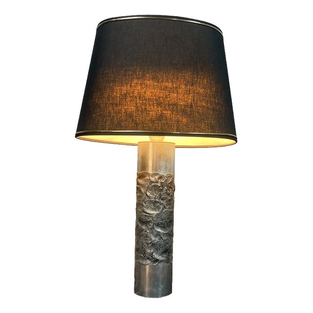 Brutalist Aluminium Table Lamp by Willy Luyckx for Aluclair, Belgium, 1960s For Sale