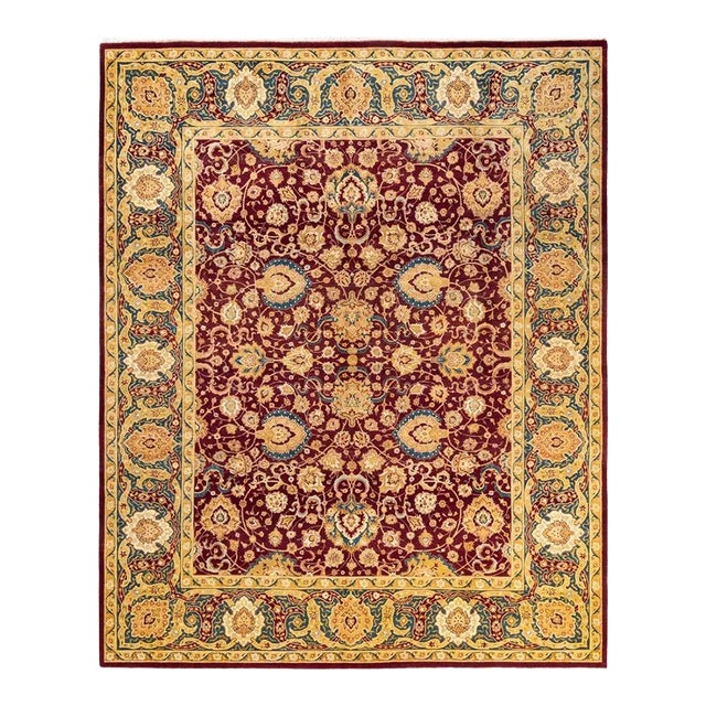 Mogul, One-of-a-Kind Hand-Knotted Area Rug in Red, 8' 2" x 10' 1" For Sale