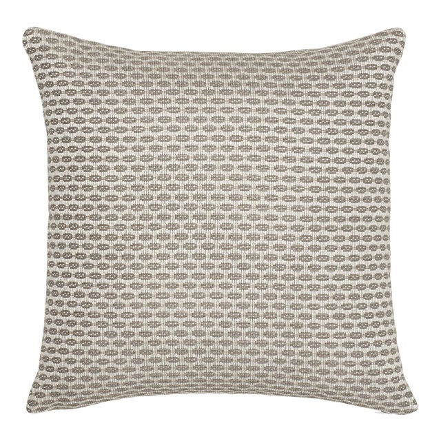 Schumacher Hickox Indoor & Outdoor 20" Pillow in Natural For Sale
