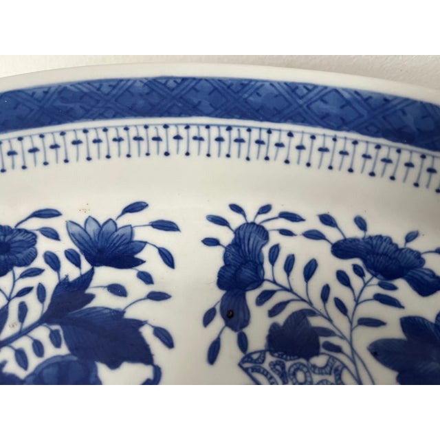 Antique Chinese Export 'Fitzhugh' Blue & White 17" Platter For Sale In New York - Image 6 of 8