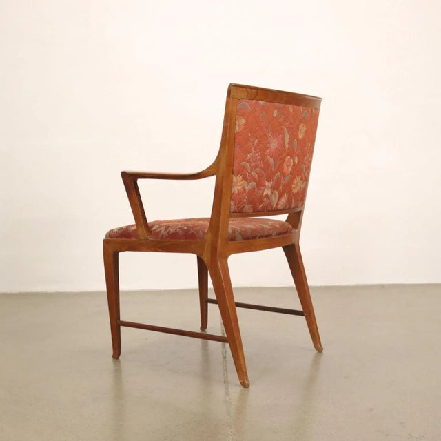 Brown Vintage Armchair in Mahogany, 1950s For Sale - Image 8 of 10
