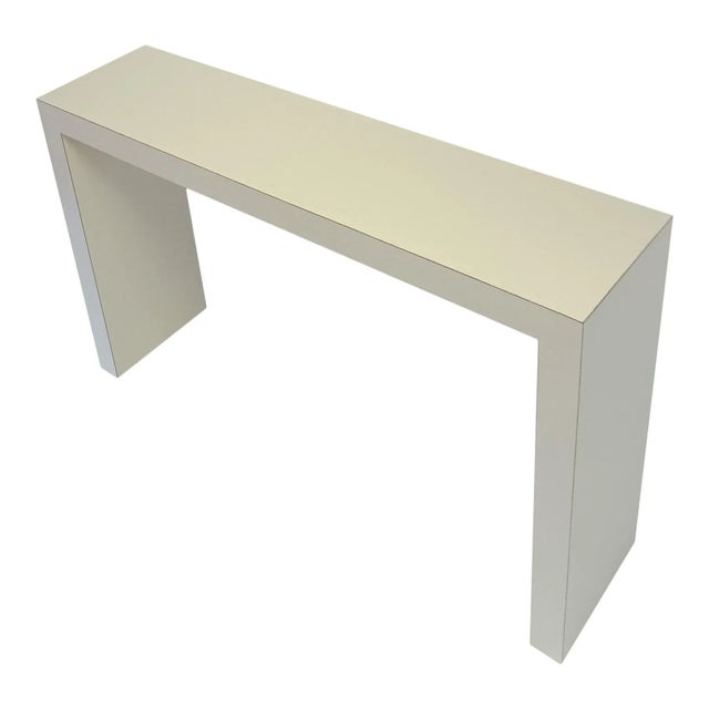 Abstract 1990s Parsons Textured Console Table For Sale - Image 3 of 3