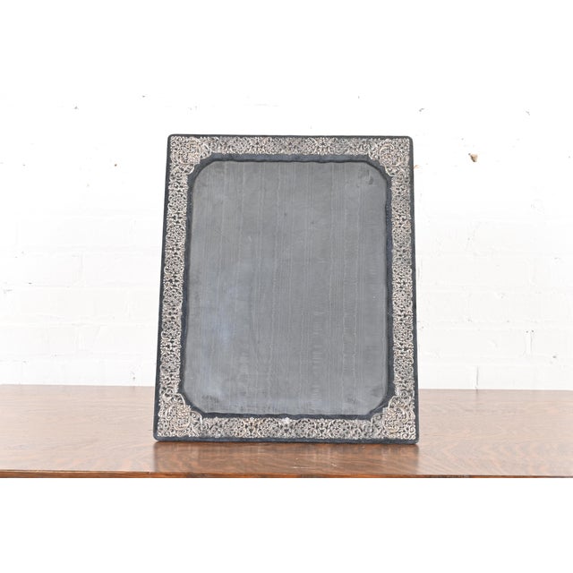 Tiffany & Co. Style Art Nouveau Italian Sterling Silver Overlay Picture Frame For Sale - Image 14 of 14