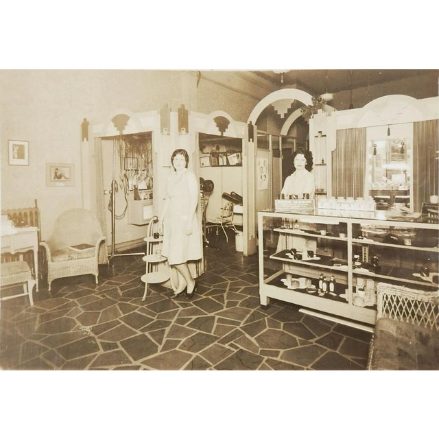 Art Deco Vintage Photograph 1930's Art Deco Beauty Salon For Sale - Image 3 of 3