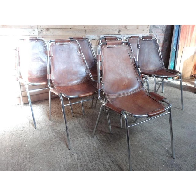 Animal Skin Chairs by Charlotte Perriand for Les Arcs, 1960, Set of 8 For Sale - Image 7 of 9