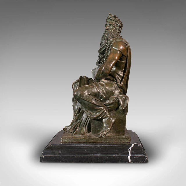 Figurative 1960s Vintage English Bronze Decorative Figure of Moses For Sale - Image 3 of 13