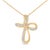 Contemporary Gold Vermeil Diamond Accent Infinity Cross Pendant Necklace For Sale - Image 3 of 4