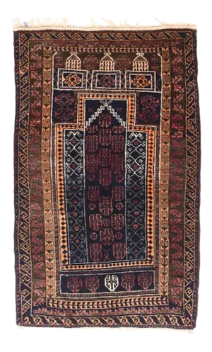 1960s Persian Gabbeh Rug-2′4″ × 2′10″