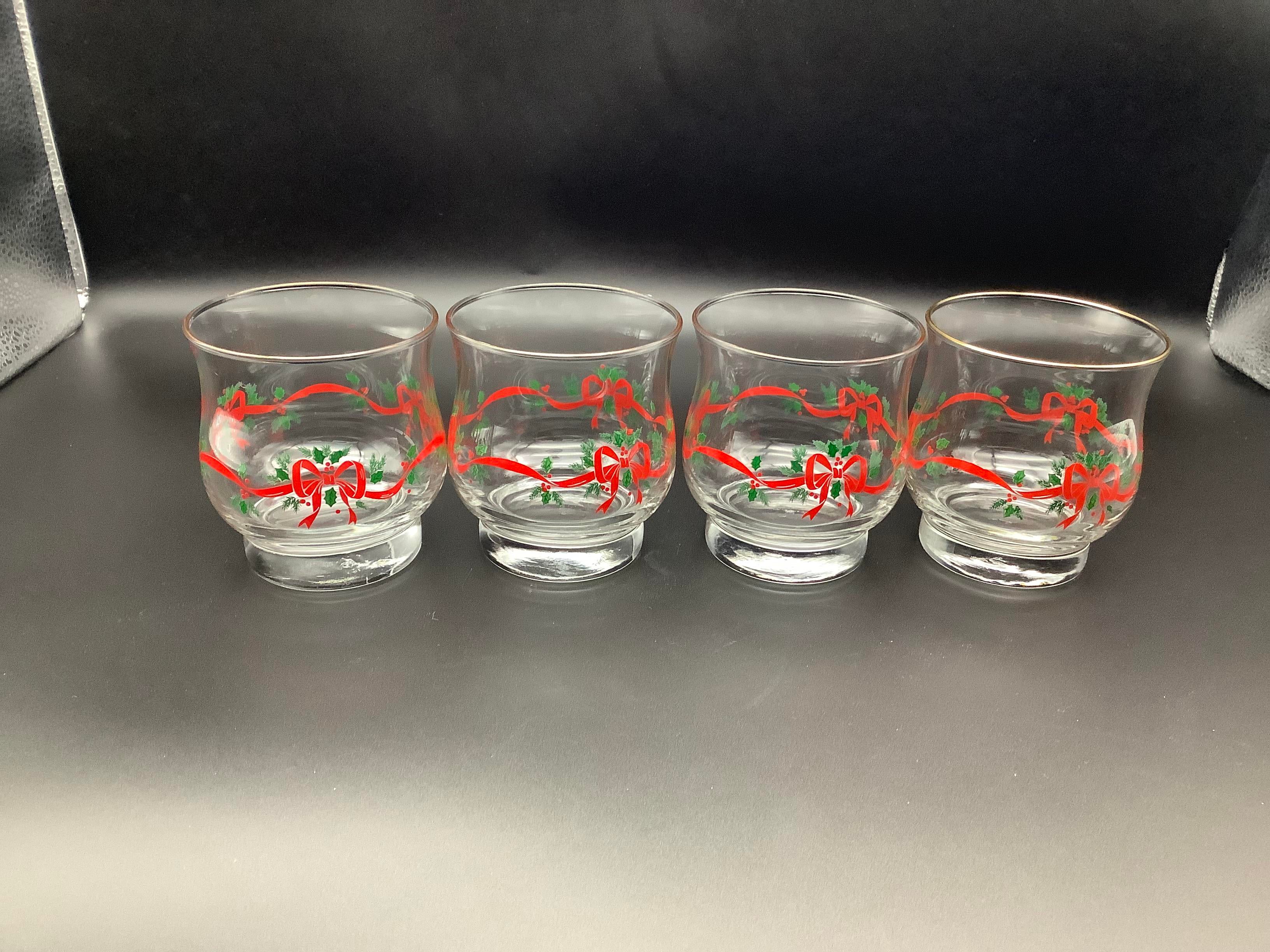 Vintage christmas cocktail glasses clearance