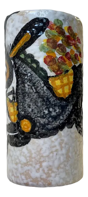 Italian Ceramic Donkey Vase in the style of Guido Gambone