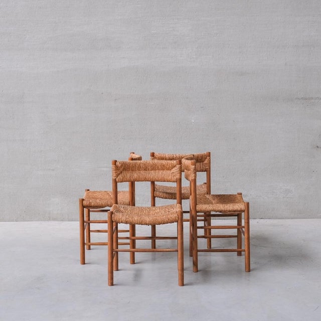 Mid-Century Rush Dining Chairs by Charlotte Perriand, Set of 4 For Sale - Image 16 of 16