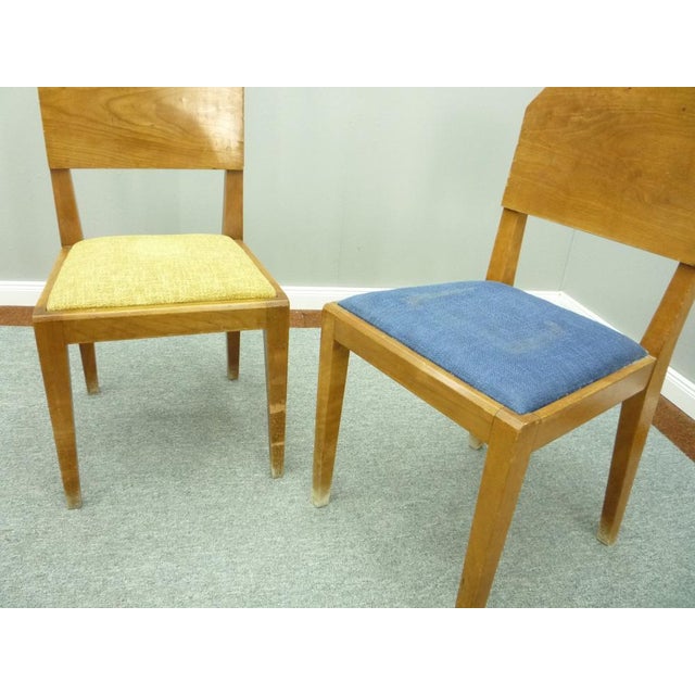 Set of Anthroposophical Dining Chairs in Walnut by Felix Kayser for Schiller Möbel, 1920s For Sale - Image 6 of 12
