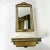Vintage Gold Plated Wooden Mirror with Wall Console Belgium, 1960s, Set of 2 For Sale - Image 4 of 11