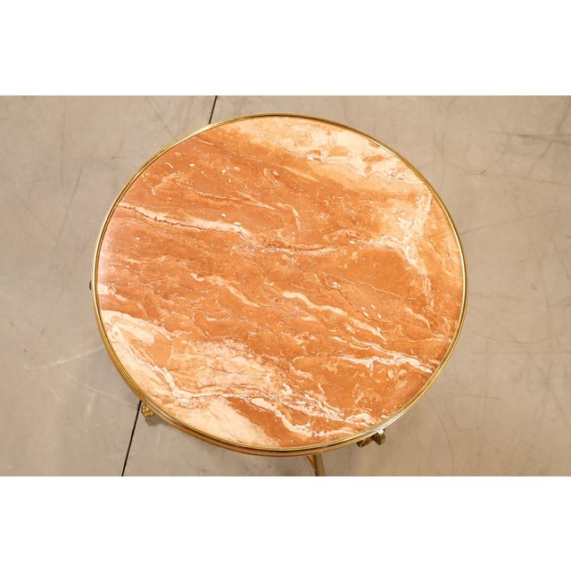 Mid 20th Century Neoclassical Style Pair of Marble Top Gueridon Side Tables For Sale In Philadelphia - Image 6 of 18