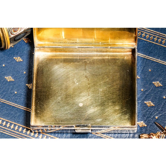 Gemstone 1920s Exquisite Art Deco Tiffany & Co. Antique Sterling Silver Jewelry Case Box Ruby 14k Gold Accents For Sale - Image 7 of 17