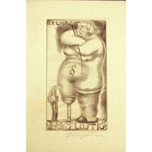 Etching on paper. Hand signed in pencil. Very good condition. This piece is attributed to the mentioned designer/maker. It...
