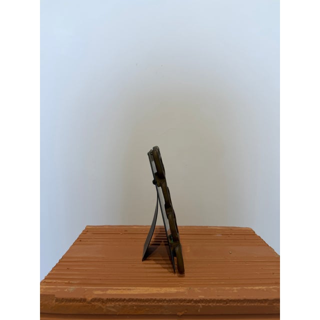 1960s Mid-Century Brazilian Modern Bronze Chainlink Picture Frame, 1960s For Sale - Image 5 of 11