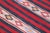 1960s Cabin Style Hand Knotted Stripe Design Red Oushak Kilim Runner Rug For Sale - Image 4 of 10