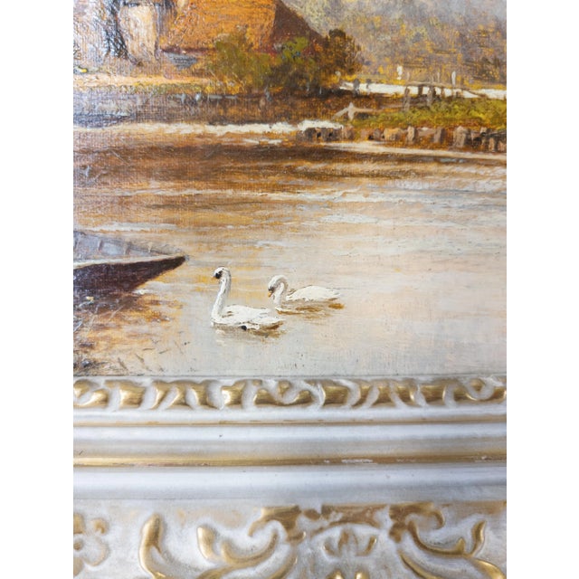 English Country Oil Painting on Canvas a.a. Glendening Sr For Sale - Image 9 of 13