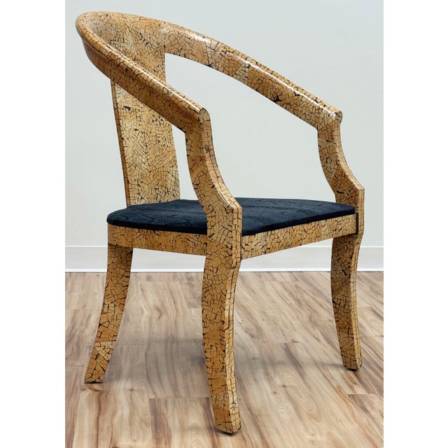 Wood Vintage Tessellated Dining Table and Four (4) Chairs For Sale - Image 7 of 15