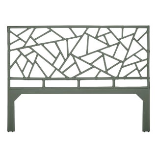 Tiffany Headboard King, Evergreen For Sale