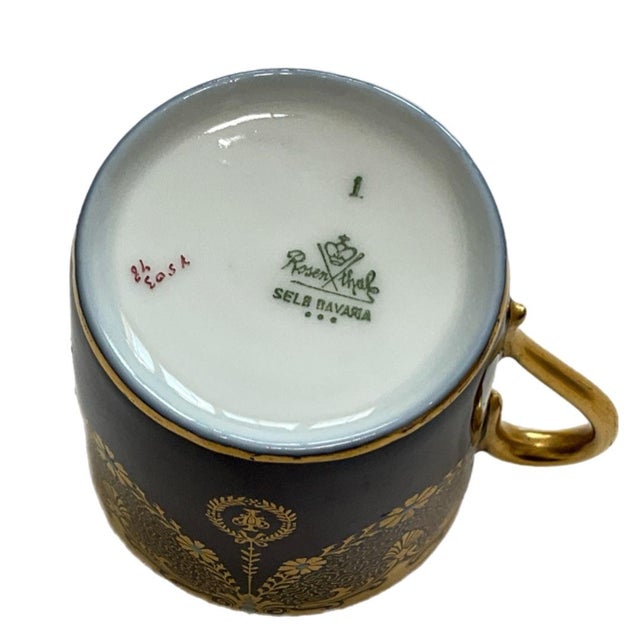 Rosenthal Rosenthal Cobalt and Gold Demitasse Cup - Selb - Pre-1934. For Sale - Image 4 of 4