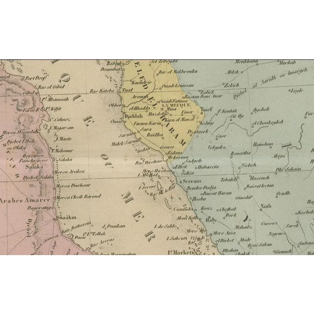 Antique Egypt and Red Sea Map, 1865 For Sale - Image 6 of 10