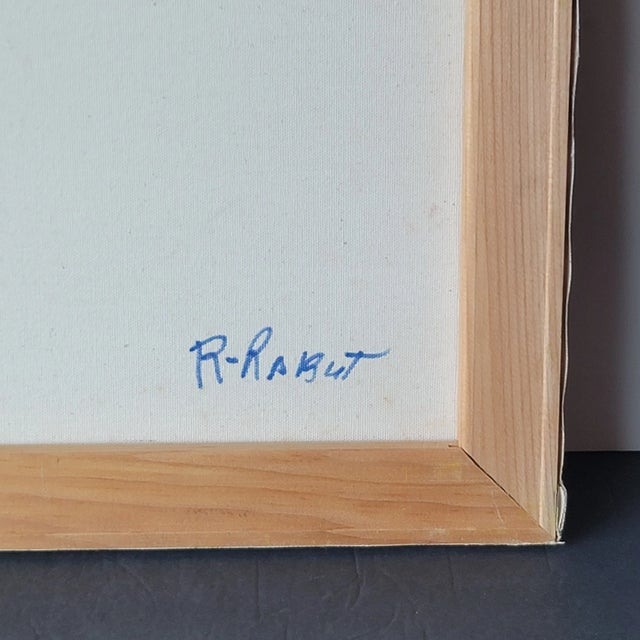 1990s Nude Woman Sitting on Bench Impressionist Portrait Oil Painting by Rosemary Rabut For Sale - Image 4 of 4