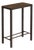 Narrow Side Table with Louis Vuitton Leather Top and Custom Metal Stand For Sale