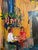 1970s Vintage Mid-Century Modern Oil Painting For Sale - Image 5 of 12