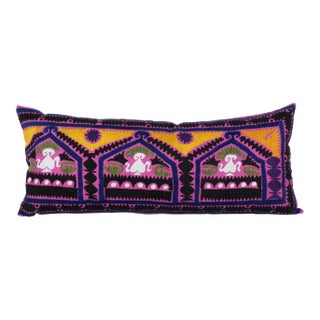 Suzani Pillow Fashioned From a Mid-20th Century Samarkand Suzani For Sale